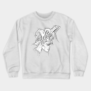 Cyber graffiti babe Crewneck Sweatshirt